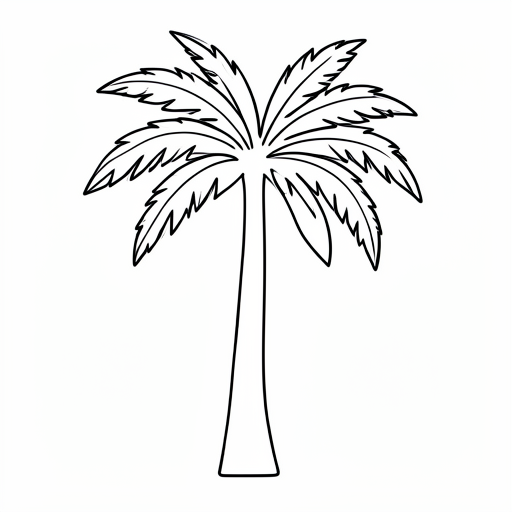Printable outline of Palm Tree