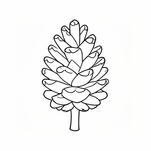 Printable outline of Pinecone