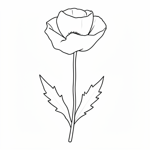 Printable outline of Poppy