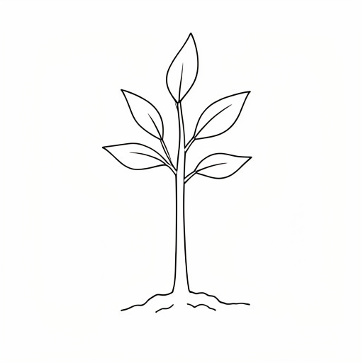 Printable outline of Sapling