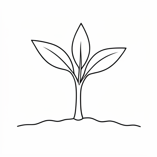 Printable outline of Seedling