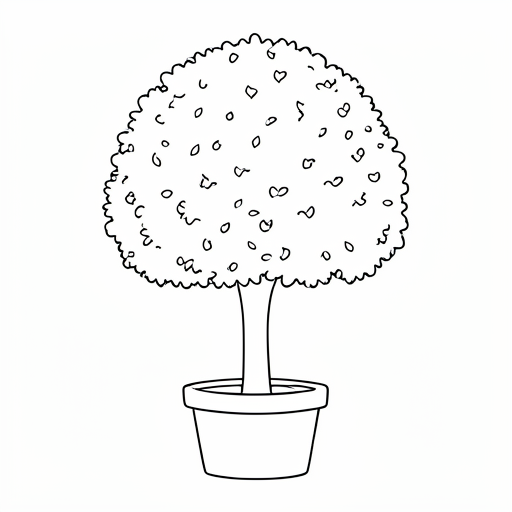 Printable outline of Topiary