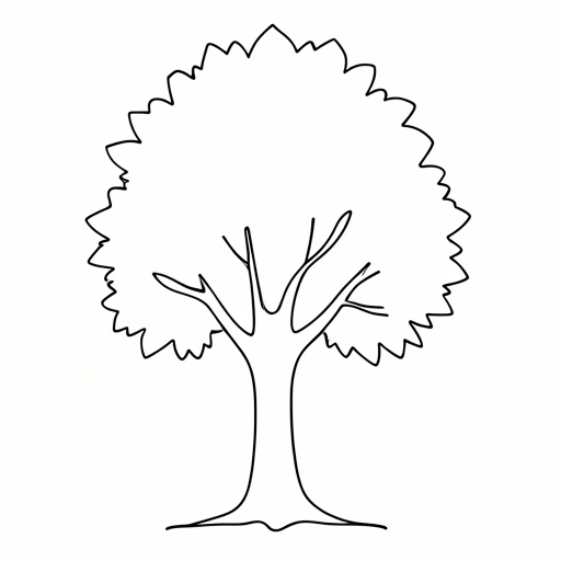 Printable outline of Tree