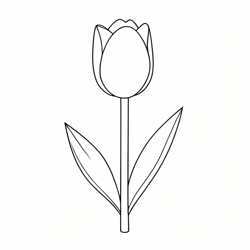 Printable outline of Tulip