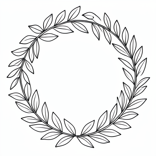 Printable outline of Wreath