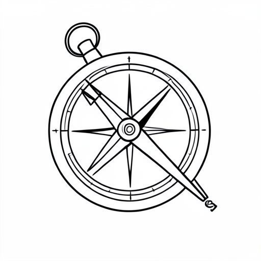 Printable outline of Compass Drawing Tool