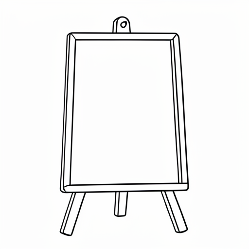 Printable outline of Easel