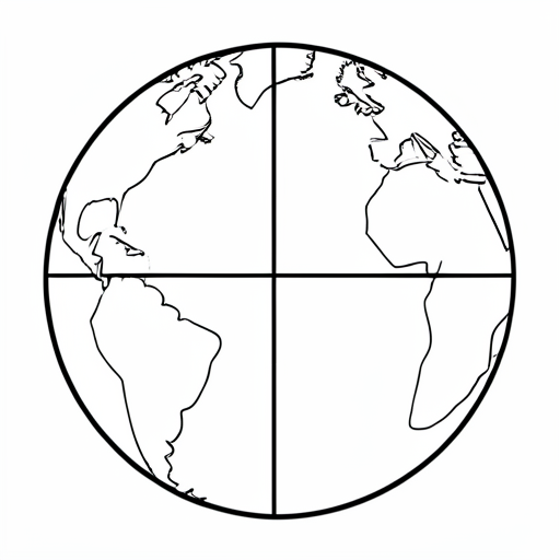 Printable outline of Globe