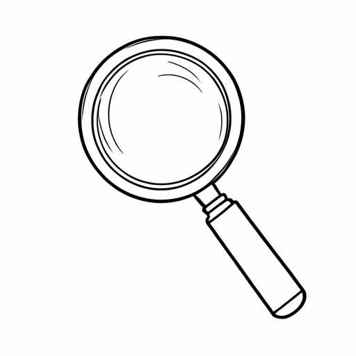Printable outline of Magnifying Glass