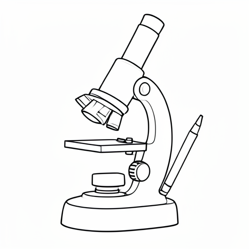 Printable outline of Microscope