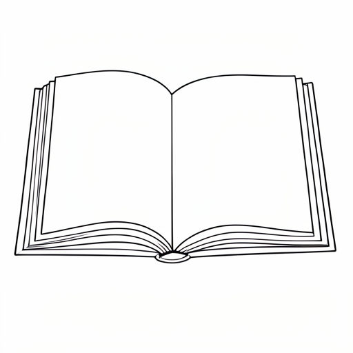 Printable outline of Open Book