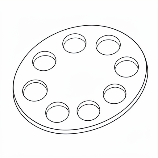 Printable outline of Paint Palette