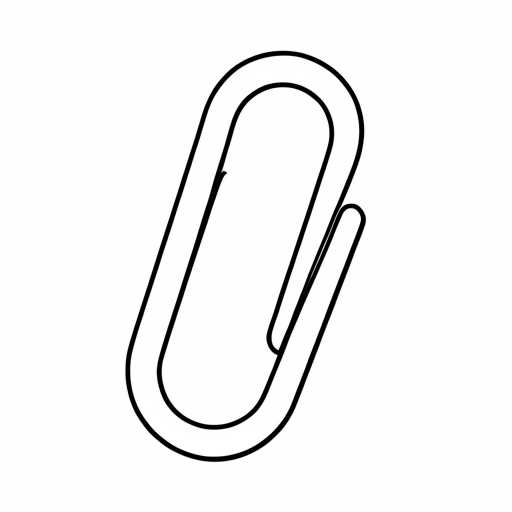 Printable outline of Paper Clip