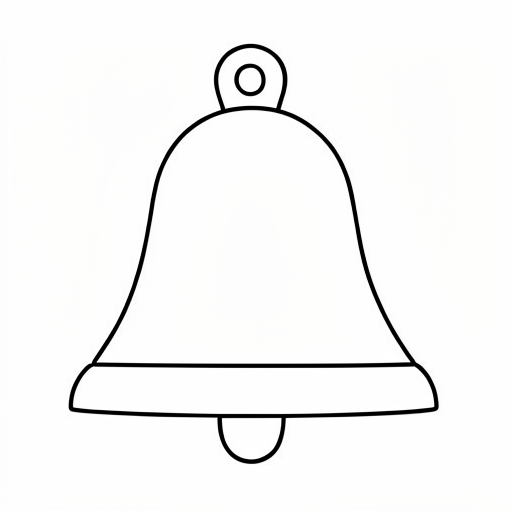 Printable outline of School Bell
