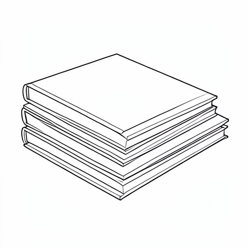 Printable outline of Stack Of Books