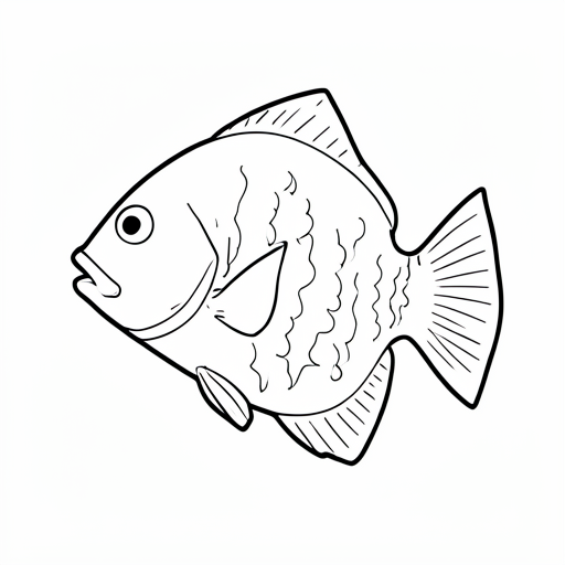 Printable outline of Angelfish