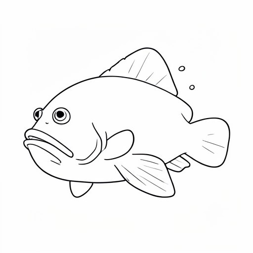 Printable outline of Anglerfish