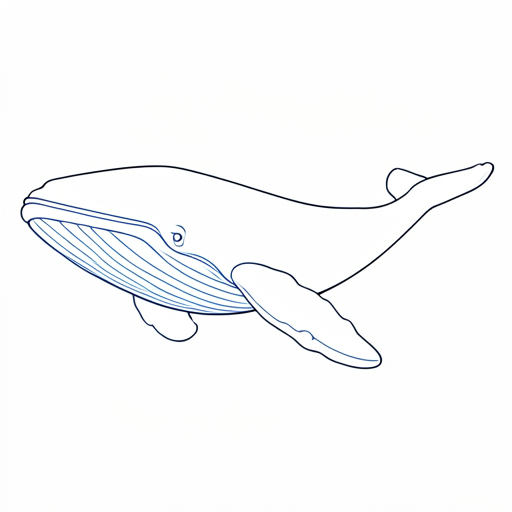 Printable outline of Blue Whale
