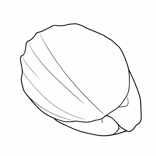 Printable outline of Clam