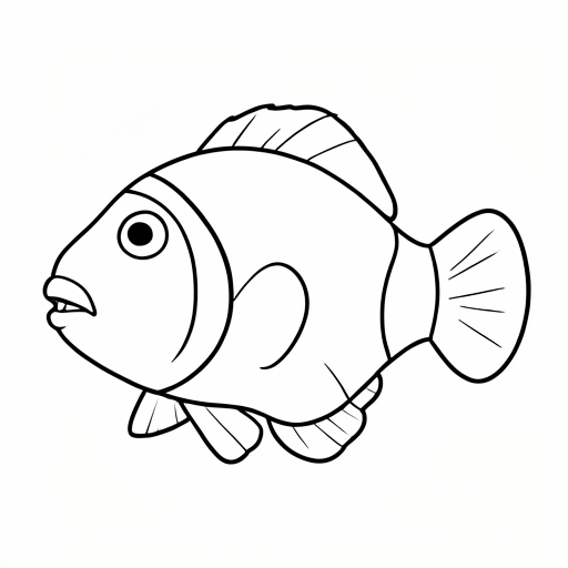 Printable outline of Clownfish