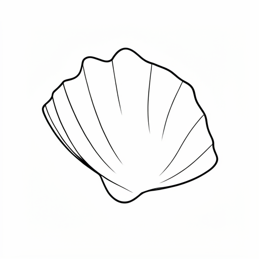 Printable outline of Conch Shell