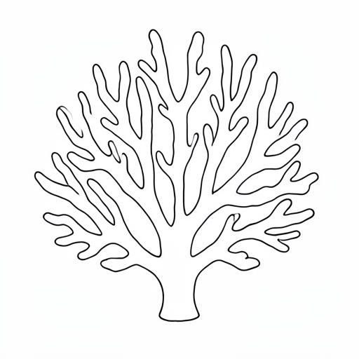 Printable outline of Coral