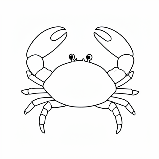 Printable outline of Crab