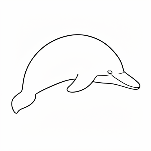 Printable outline of Dolphin