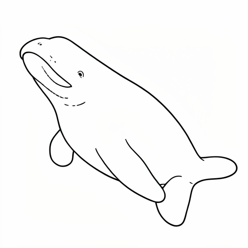 Printable outline of Dugong