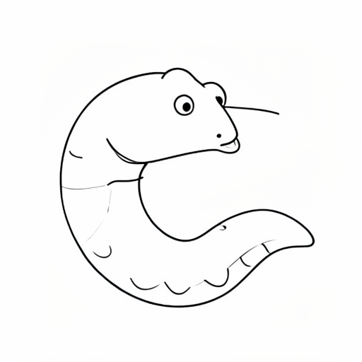 Printable outline of Eel