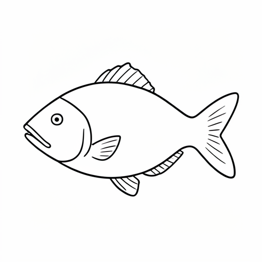 Printable outline of Fish