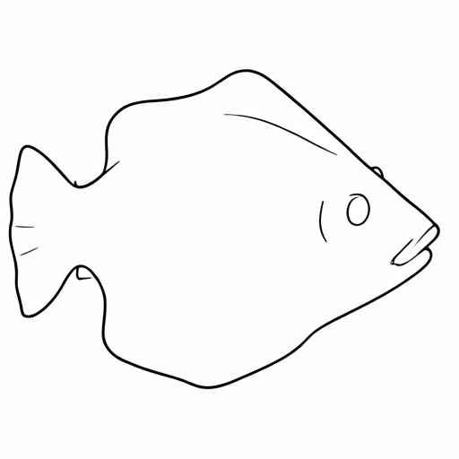 Printable outline of Flounder