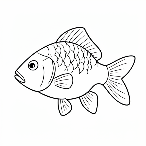 Printable outline of Goldfish