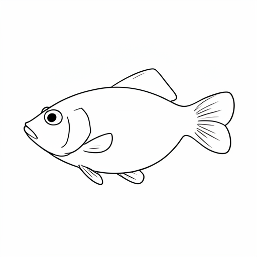 Printable outline of Guppy