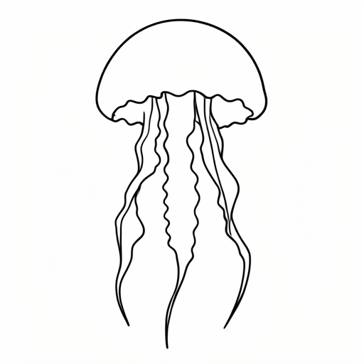 Printable outline of Jellyfish