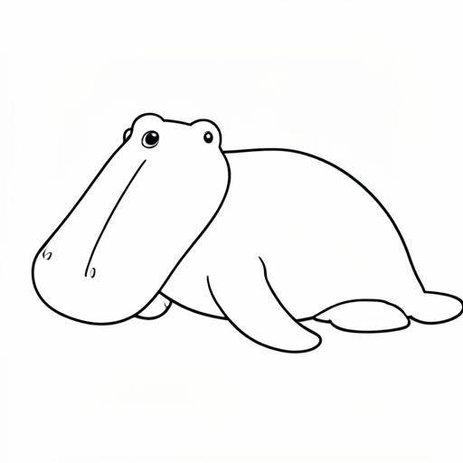 Printable outline of Manatee