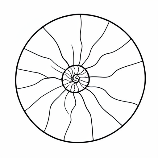 Printable outline of Nautilus