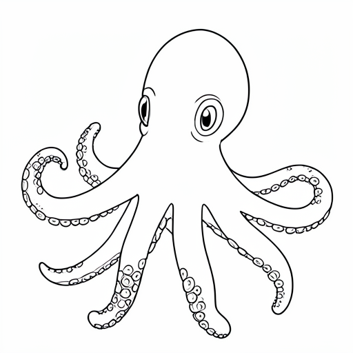 Printable outline of Octopus