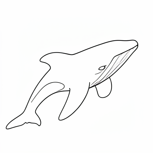 Printable outline of Orca
