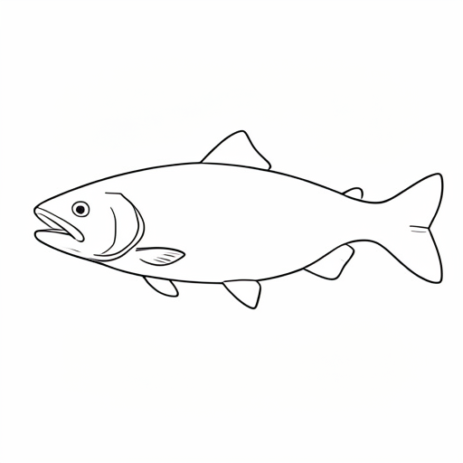 Printable outline of Salmon