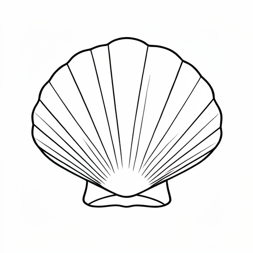 Printable outline of Scallop