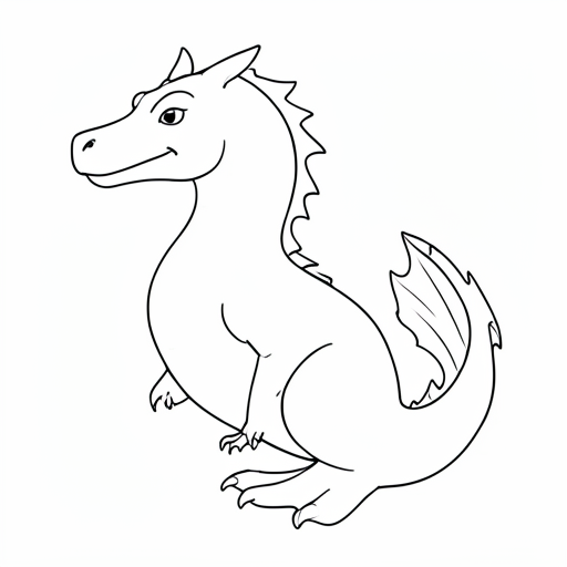 Printable outline of Sea Dragon
