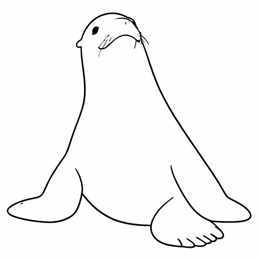 Printable outline of Sea Lion