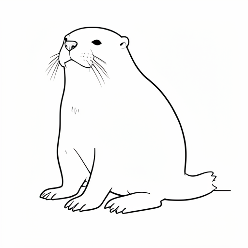 Printable outline of Sea Otter