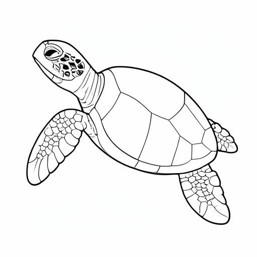 Printable outline of Sea Turtle