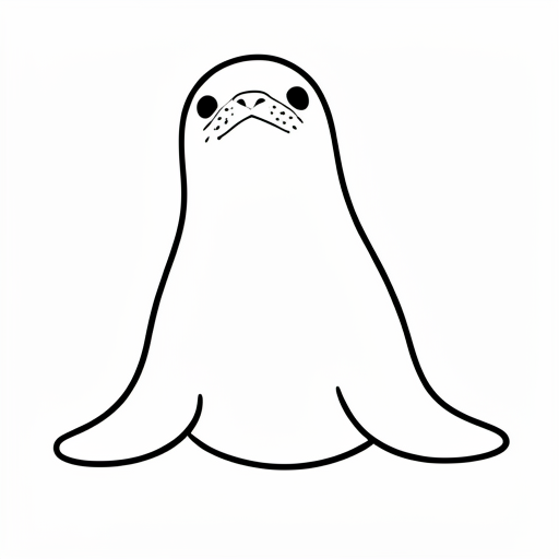 Printable outline of Seal