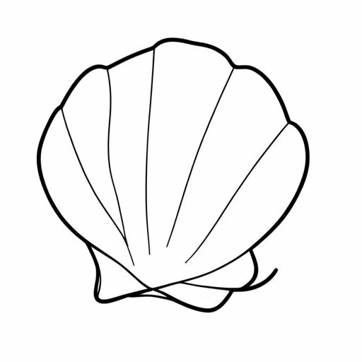 Printable outline of Seashell