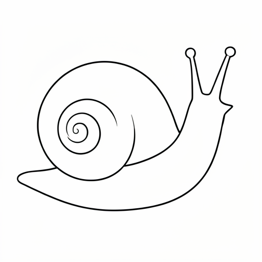 Printable outline of Snail