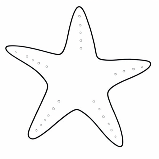 Printable outline of Starfish