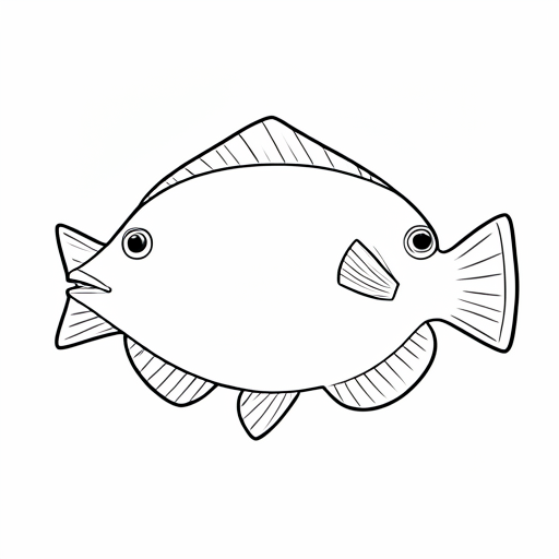 Printable outline of Surgeonfish